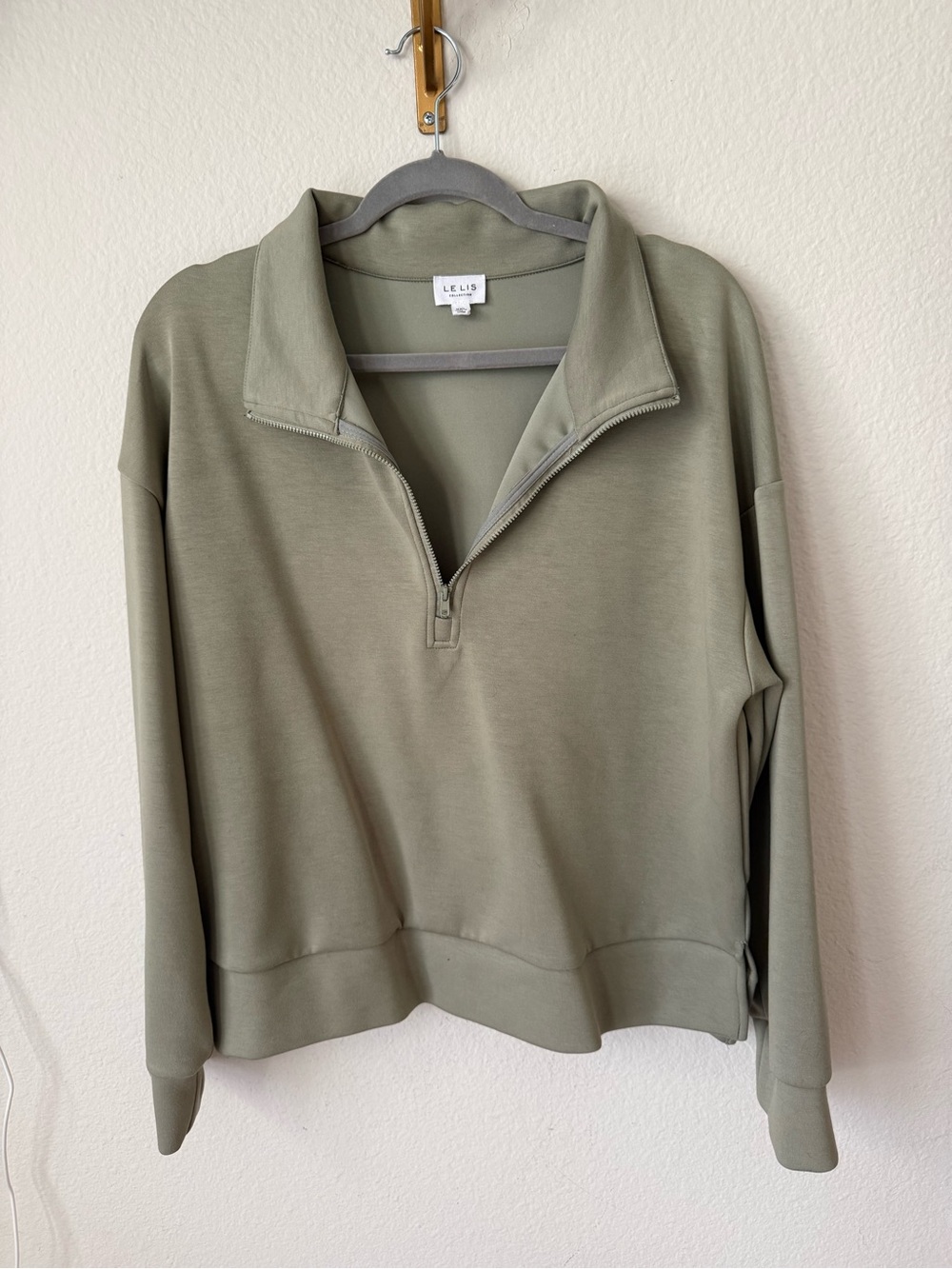 Lelis Olive soft Quarter-Zip Women's Sweater, Golf, Athleisure, XXL, ** Like NEW